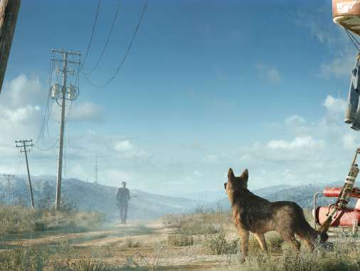 Fallout 4 Handy Horizontal Hintergrundbild