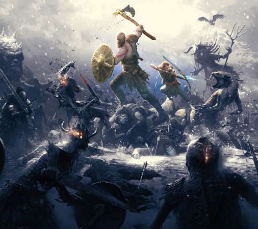 God of War 2017 Handy Horizontal Hintergrundbild
