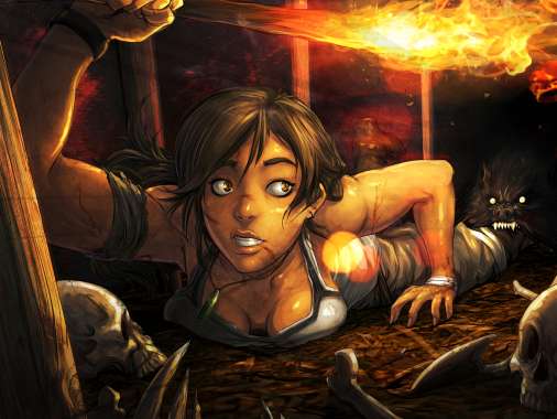 Tomb Raider 15 - Year Celebration Handy Horizontal Hintergrundbild