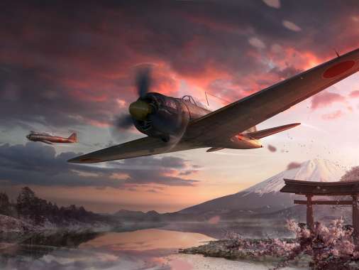World of Warplanes Handy Horizontal Hintergrundbild