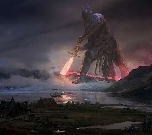 God of War: Ragnarok Handy Horizontal Hintergrundbild