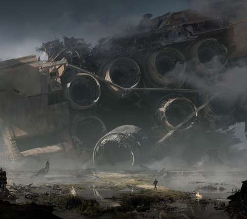 Ashfall Handy Horizontal Hintergrundbild