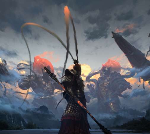 Black Myth: Wukong fan art Handy Horizontal Hintergrundbild