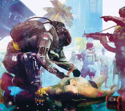 Cyberpunk 2077 Handy Horizontal Hintergrundbild