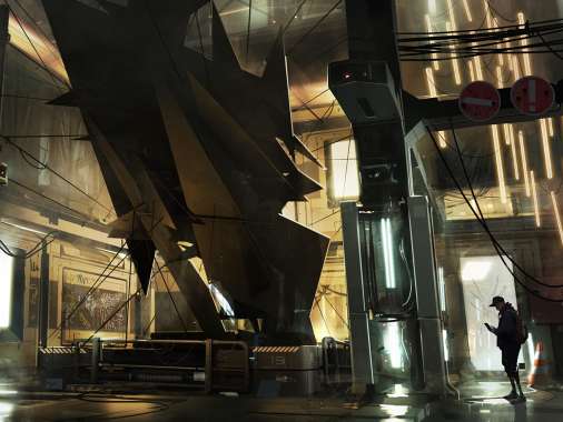 Deus Ex: Mankind Divided Handy Horizontal Hintergrundbild