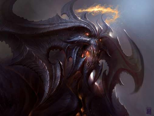 Diablo 3 Fan Art Handy Horizontal Hintergrundbild