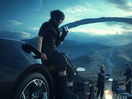 Final Fantasy XV Handy Horizontal Hintergrundbild