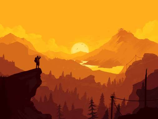 Firewatch Handy Horizontal Hintergrundbild