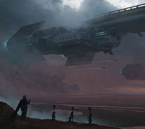Helldivers 2 fan art Handy Horizontal Hintergrundbild