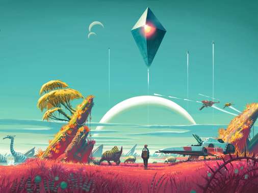 No Man's Sky Handy Horizontal Hintergrundbild