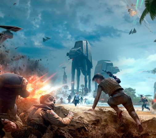Star Wars Battlefront Rogue One: Scarif Handy Horizontal Hintergrundbild