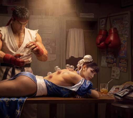 Street Fighter fan art Handy Horizontal Hintergrundbild