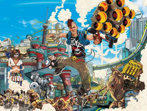 Sunset Overdrive Mobile Horizontal wallpaper or background