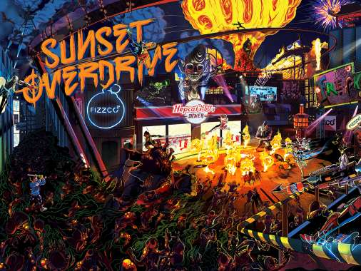 Sunset Overdrive Handy Horizontal Hintergrundbild