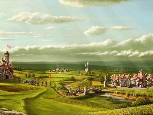 The Settlers Online Handy Horizontal Hintergrundbild