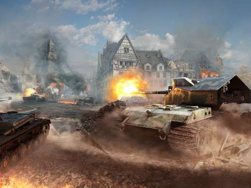 World of Tanks Handy Horizontal Hintergrundbild