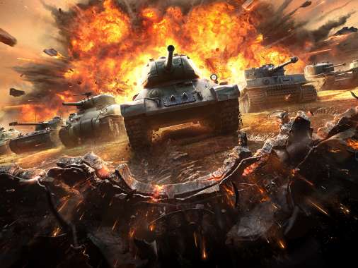 World of Tanks Handy Horizontal Hintergrundbild