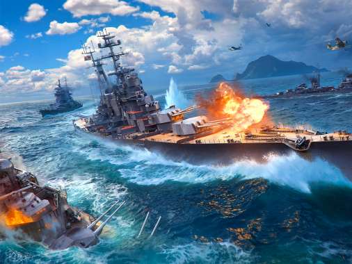 World of Warships Handy Horizontal Hintergrundbild