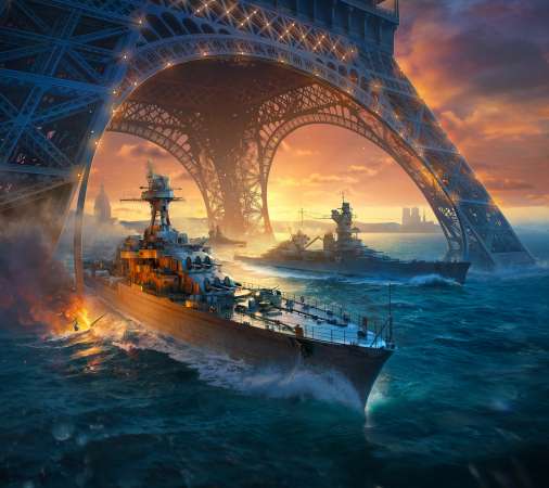 World of Warships Handy Horizontal Hintergrundbild