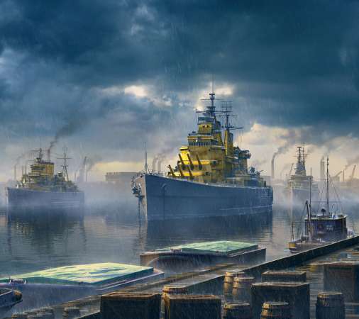 World of Warships Handy Horizontal Hintergrundbild