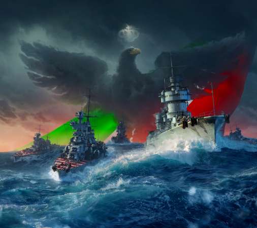 World of Warships Handy Horizontal Hintergrundbild