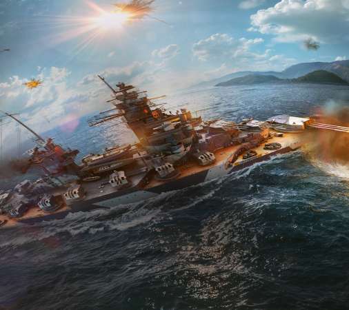 World of Warships Handy Horizontal Hintergrundbild