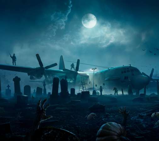 Zombie Gunship Handy Horizontal Hintergrundbild