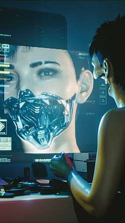 Cyberpunk 2077 Handy Vertikal Hintergrundbild