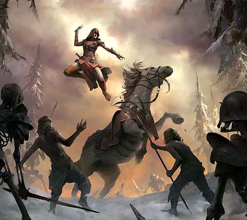 Diablo 4 fan art Handy Horizontal Hintergrundbild