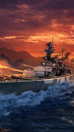 World of Warships Handy Vertikal Hintergrundbild