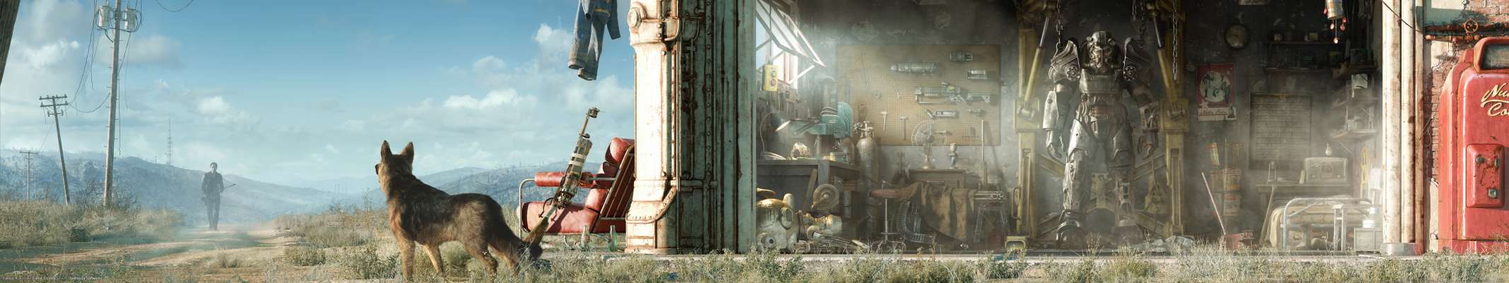 Fallout 4 triple screen Hintergrundbild