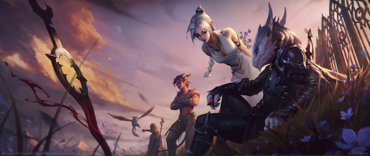 Baldur's Gate 3 fan art ultrawide Hintergrundbild 01