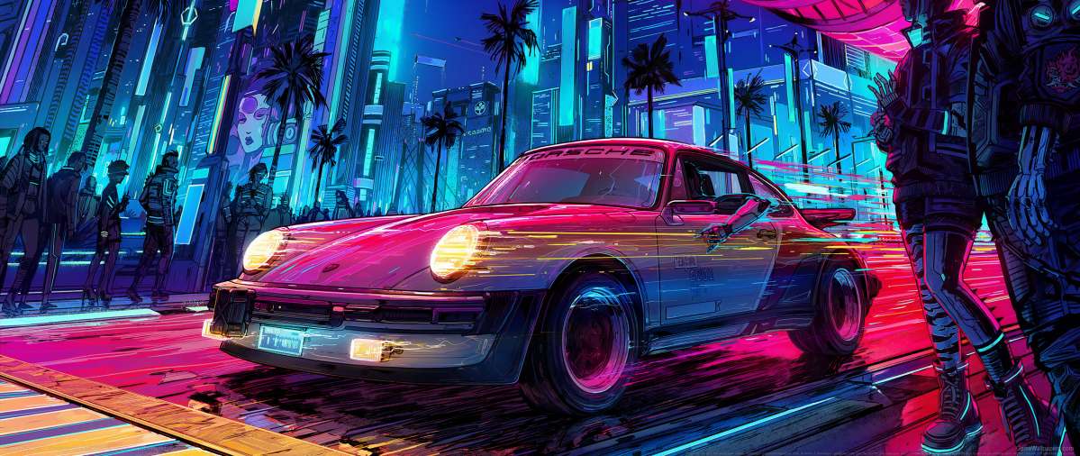 Cyberpunk 2077 ultrawide Hintergrundbild 64