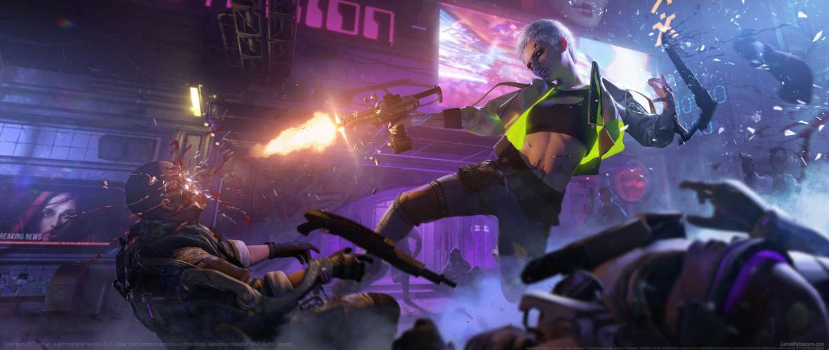 Cyberpunk 2077 fan art ultrawide Hintergrundbild 03