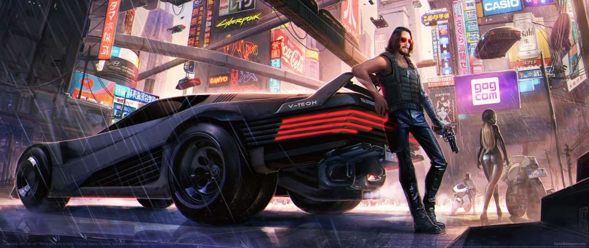 Cyberpunk 2077 fan art ultrawide Hintergrundbild 04