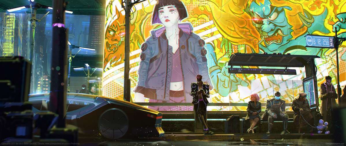 Cyberpunk 2077 fan art ultrawide Hintergrundbild 05
