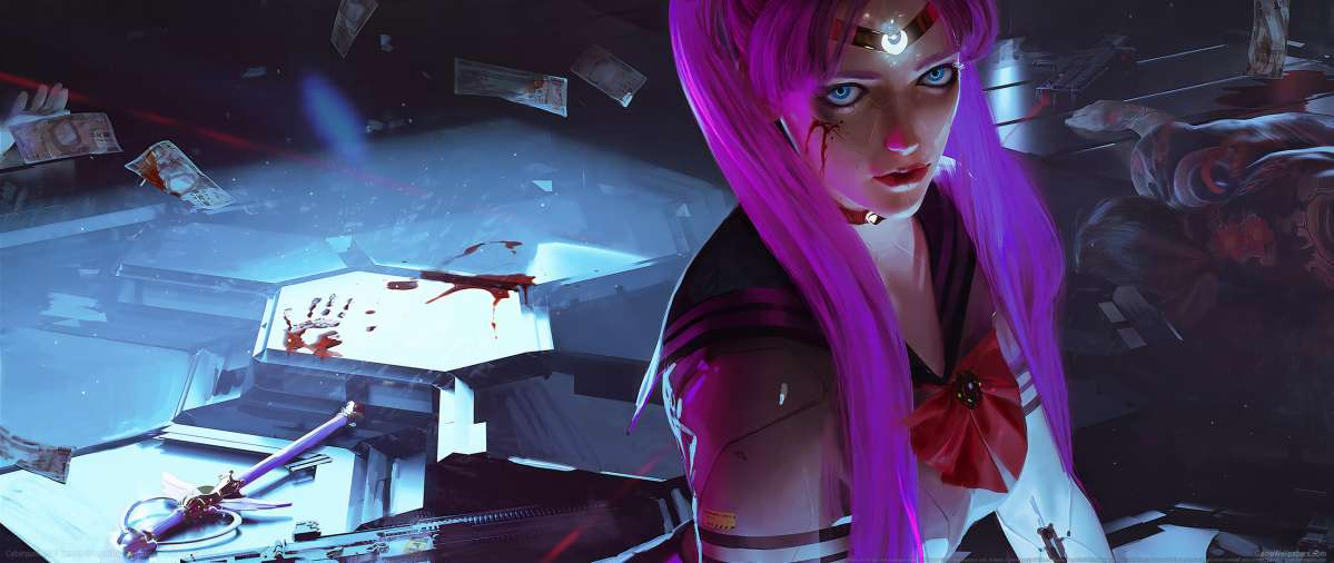 Cyberpunk 2077 fan art ultrawide Hintergrundbild 08