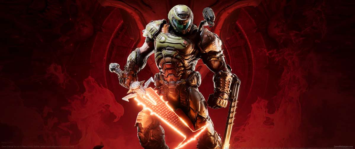 Doom Eternal fan art ultrawide Hintergrundbild 01