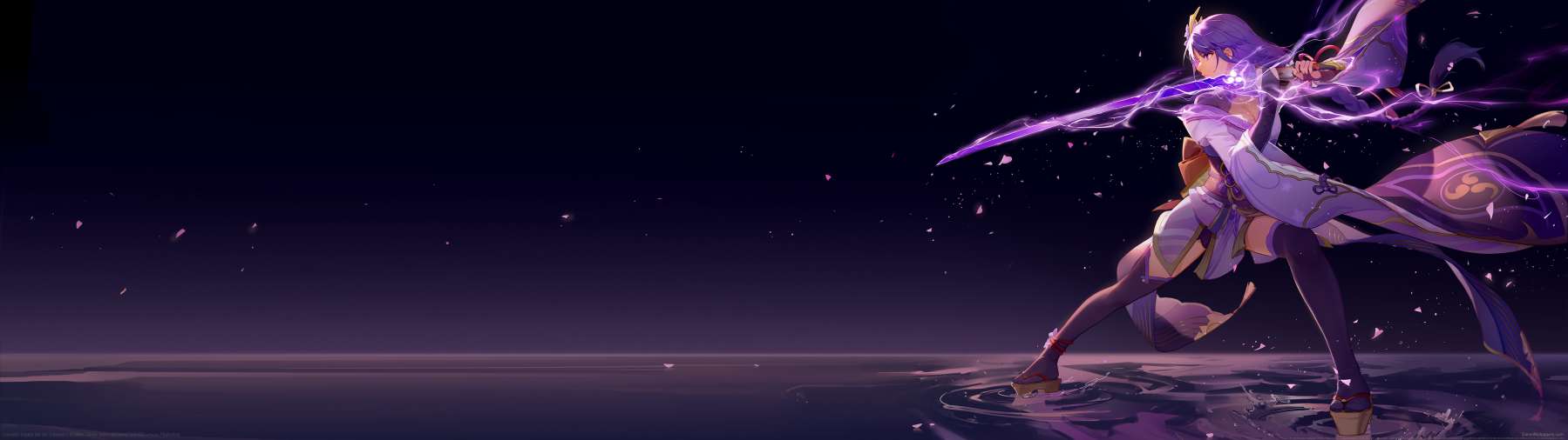 Genshin Impact fan art superwide Hintergrundbild 05