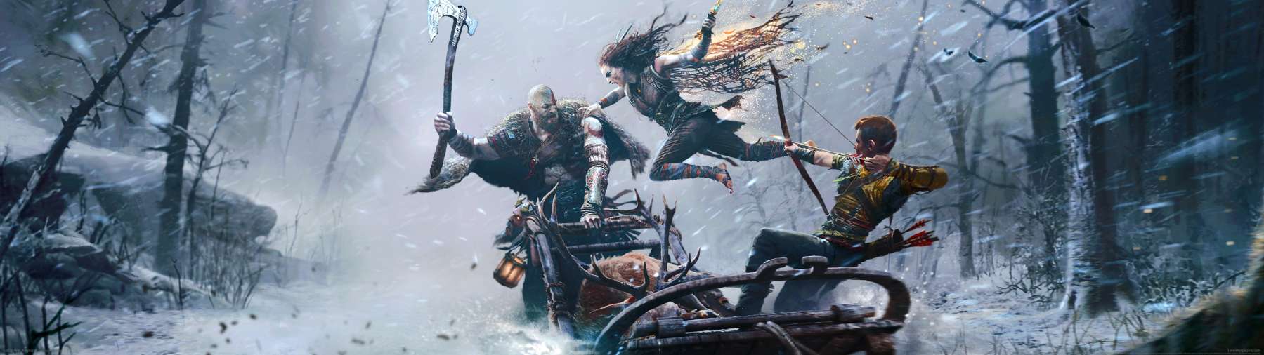 God of War: Ragnarok superwide Hintergrundbild 02