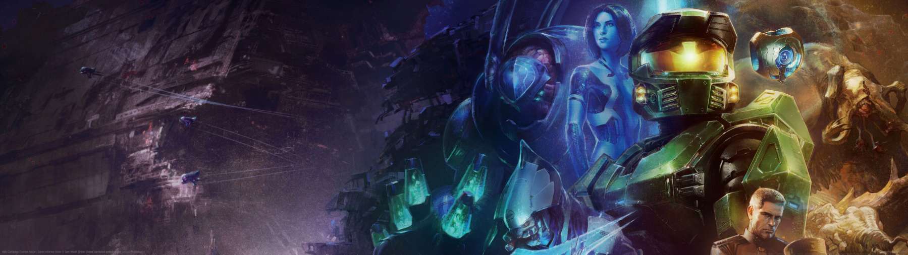 Halo: Campaign Evolved fan art superwide Hintergrundbild 01
