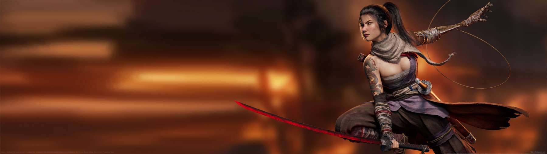 Sekiro: Shadows Die Twice fan art superwide Hintergrundbild 01
