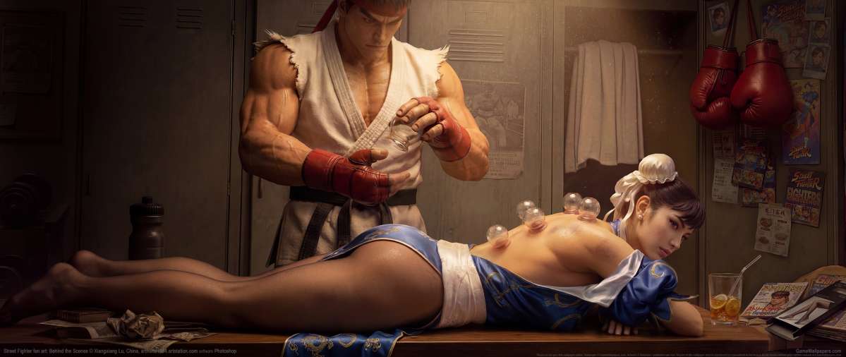 Street Fighter fan art ultrawide Hintergrundbild 01