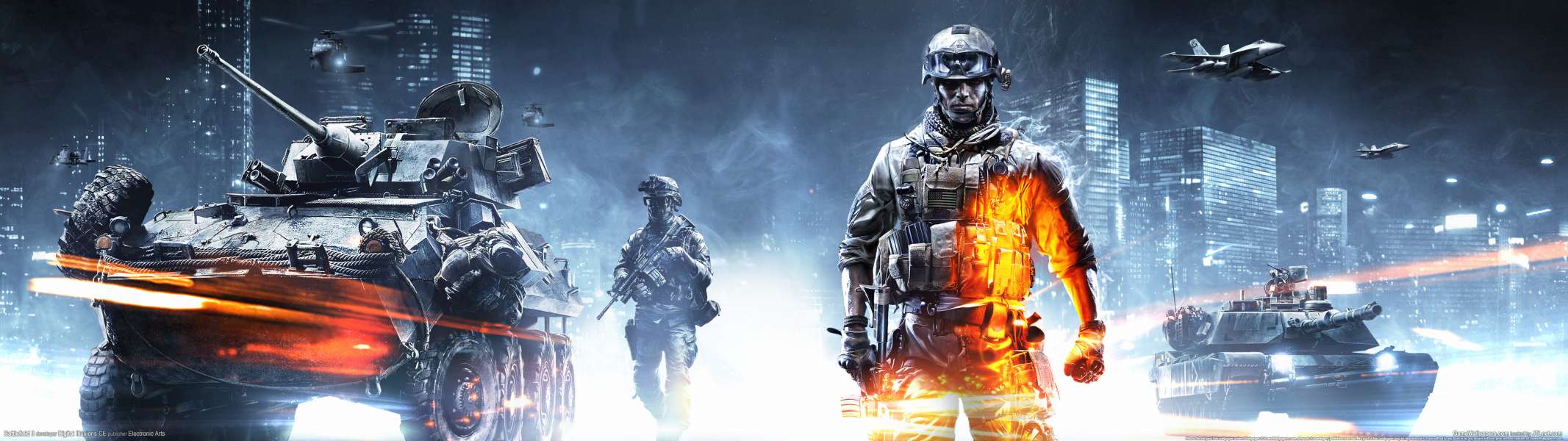 Battlefield 3 dual screen Hintergrundbild