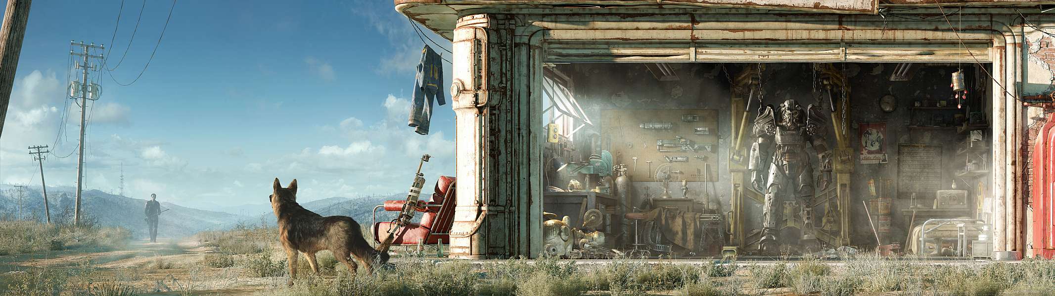 Fallout 4 dual screen Hintergrundbild