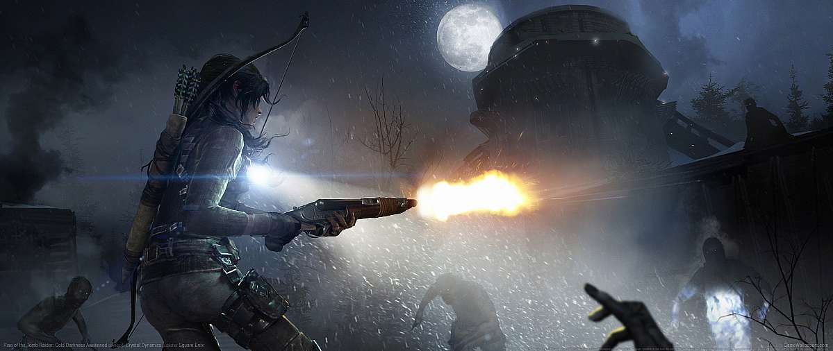 Rise of the Tomb Raider: Cold Darkness Awakened ultrawide Hintergrundbild 01