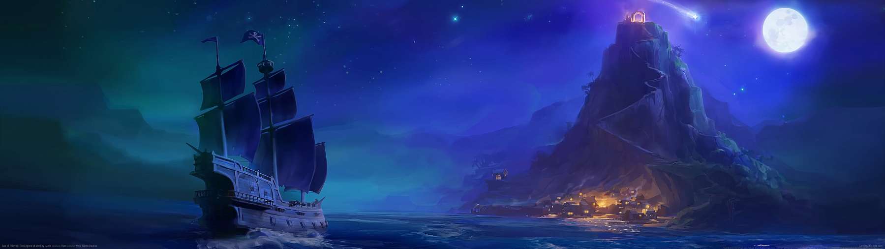 Sea of Thieves: The Legend of Monkey Island superwide Hintergrundbild 01