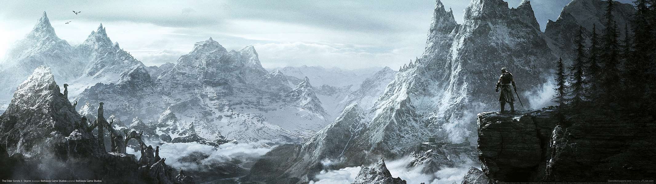The Elder Scrolls 5: Skyrim dual screen Hintergrundbild